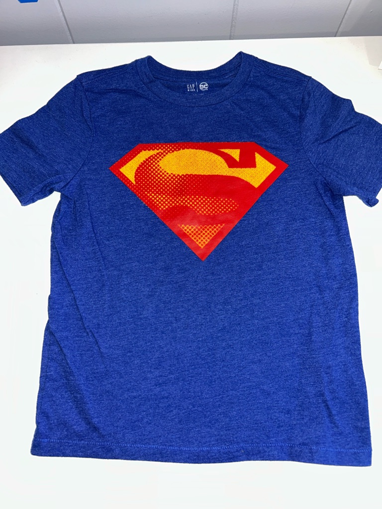 Gap Kids Dc Superman Blue Short Sleeve Shirt Size Small